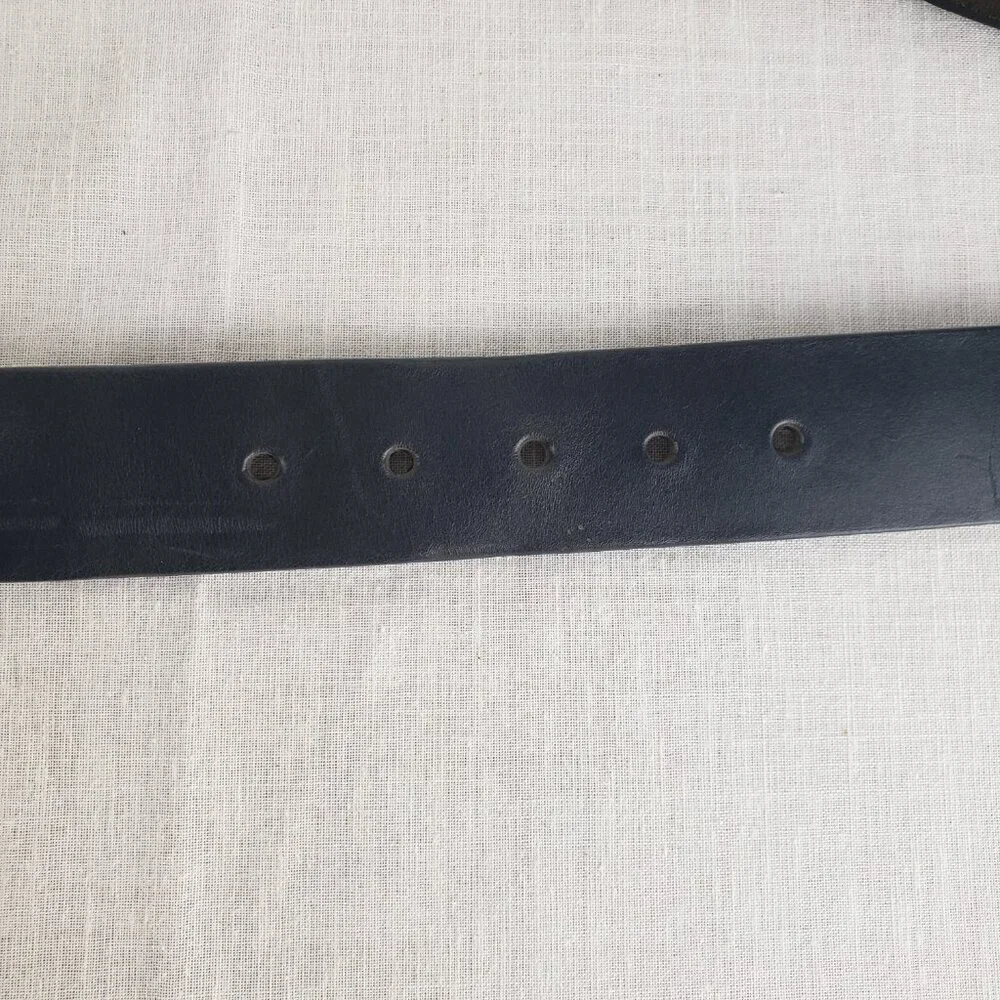 Coach Braided Belt Black Leather 1.5